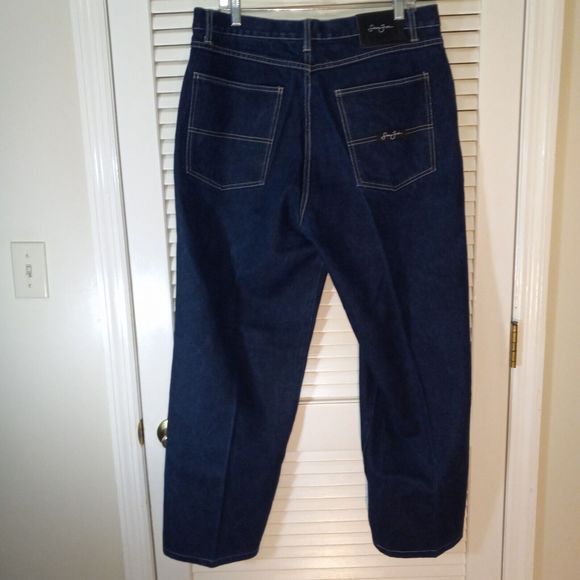 Vintage Sean John Jeans 34 Baggy Straight Skater Hip Hop 34X30 Hong Kong Hemmed - Picture 1 of 15